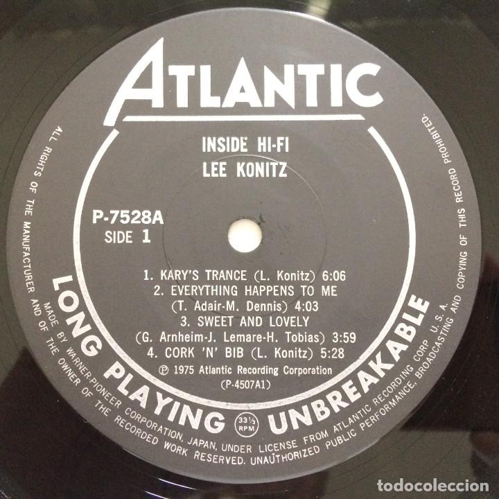 Discos de vinilo: Lee Konitz &ndash; Inside Hi-Fi , Japan 1976 Atlantic - Foto 4