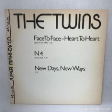Discos de vinilo: MAXI SINGLE THE TWINS - FACE TO FACE - HEART TO HEART- ESPAÑA - AÑO 1983. Lote 336292783