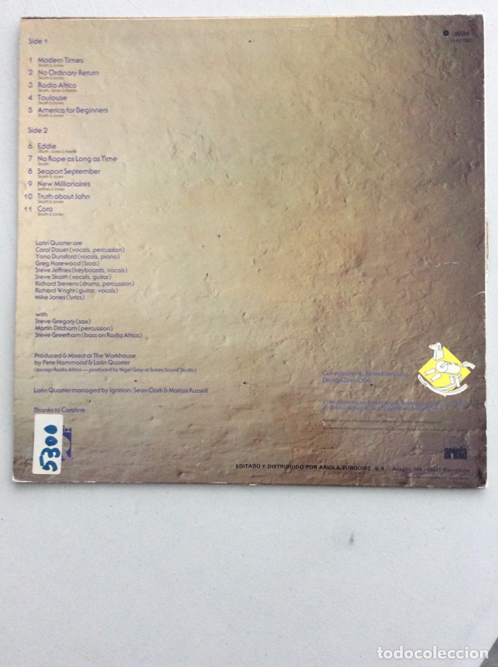 Discos de vinilo: Latin Quarter. Modern times. - Foto 2