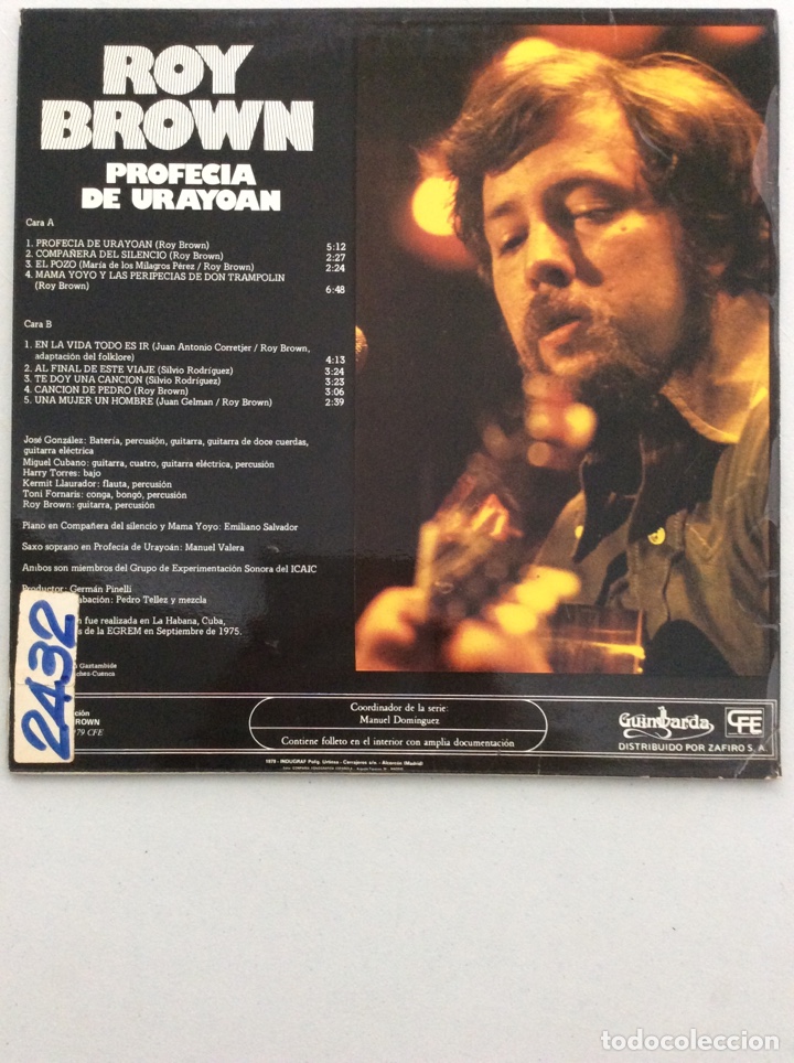 Discos de vinilo: Roy Brown. Profecia de Urayoan. - Foto 2