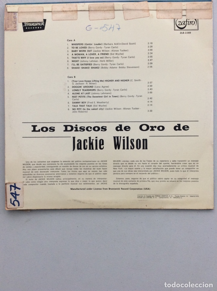Discos de vinilo: Jackie Wilson. - Foto 2