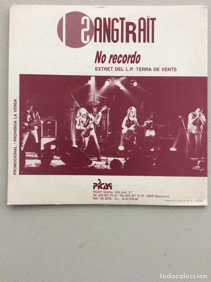 Discos de vinilo: Sangtra&iuml;t. No recordo. - Foto 2