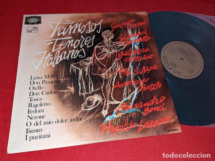 Vinyl records: FAMOSOS TENORES ITALIANOS Anselmi+Pollicino+Schipa+Pertile+Bonci+Lazaro+ LP 1977 SPAIN ESPA&Ntilde;A