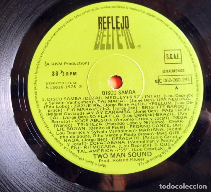 Discos de vinilo: DISCO LP - TWO MAN SOUND - DISCO SAMBA - VERSI&Oacute;N INTEGRA - REFLEJO 1978 - Foto 4