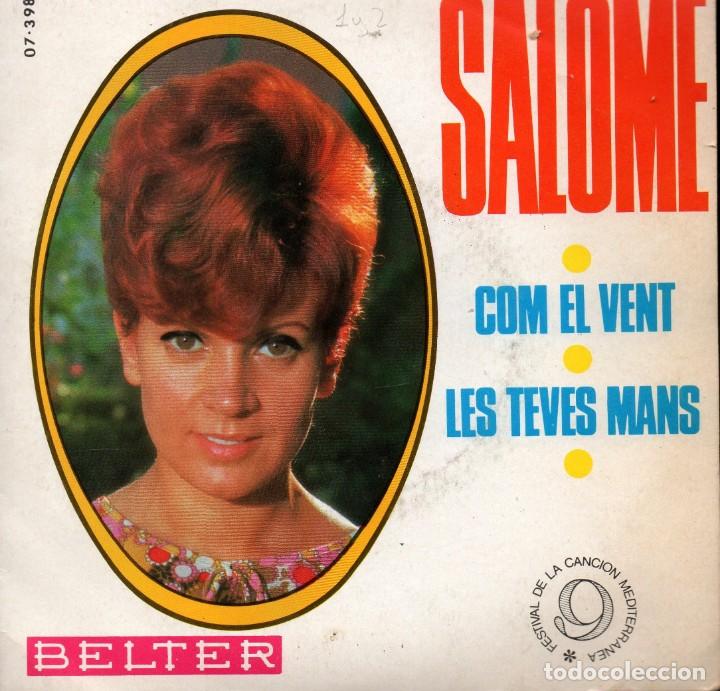 Discos de vinilo: Salom&eacute;: Com el vent - Les teves mans (1957) - Foto 1