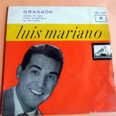 Discos de vinilo: SINGLE - LUIS MARIANO - GRANADA, ETC... - LA VOZ DE TU AMO 1958 - 7EPL 13.071. Lote 336554773