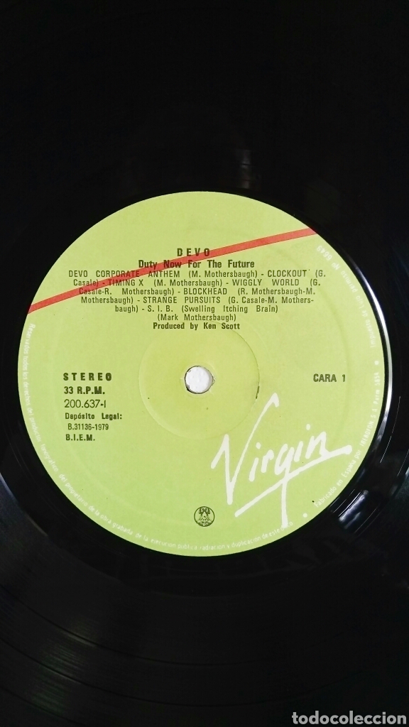 Discos de vinilo: Devo - Duty New For The Future - 1979 - Spain - New Wave, Electr&oacute;nic Rock - Foto 3