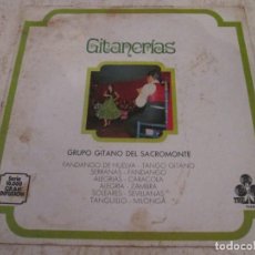 Discos de vinilo: GRUPO GITANO DEL SACROMONTE - GITANERÍAS. LP ESPAÑOL DE 1966. ED TRÉBOL. DISCO VG+, CARPETA FATIGADA