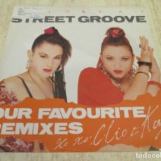 Discos de vinilo: CLIO & KAY - STREET GROOVE (OUR FAVOURITE REMIXES). 33RPM ITALIAN 1990 EDITION. MUY BUEN ESTADO