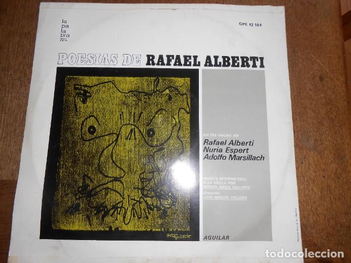 Discos de vinilo: POESIAS DE RAFAEL ALBERTI - Foto 2