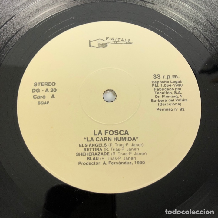 Discos de vinilo: LP - LA FOSCA - La carn humida (1990) - Foto 7