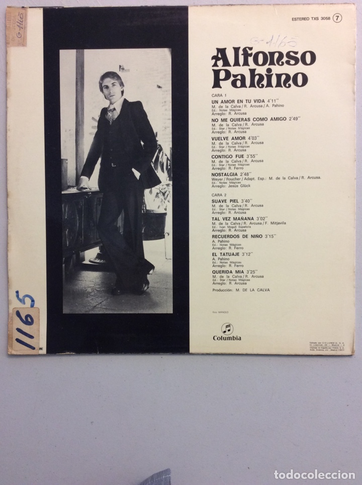 Discos de vinilo: Alfonso Pahino. Suave piel. - Foto 2