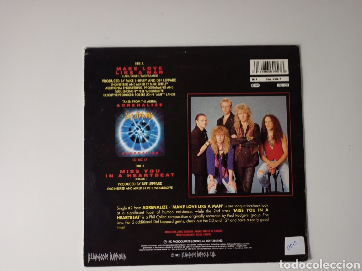 Discos de vinilo: Def Leppard - Make love like a Man - Foto 2