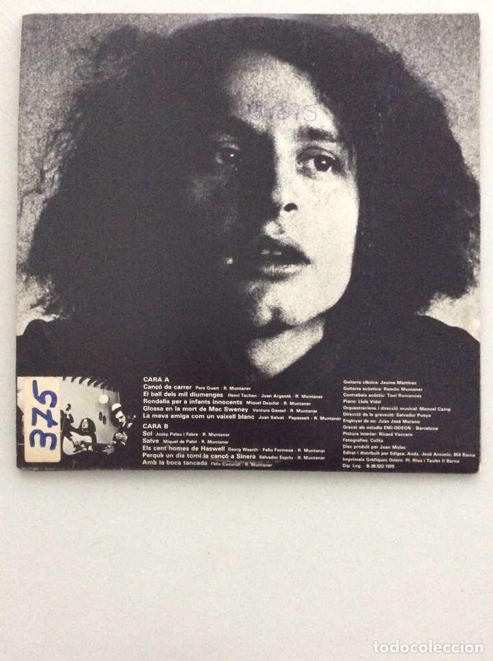 Discos de vinilo: Ramon Muntaner. Can&ccedil;&oacute; de carrer. - Foto 2