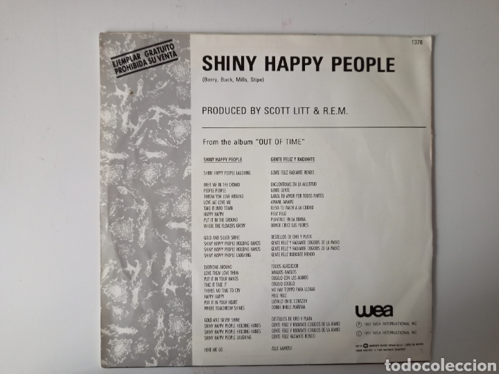 Discos de vinilo: REM - Shiny Happy People - Foto 2