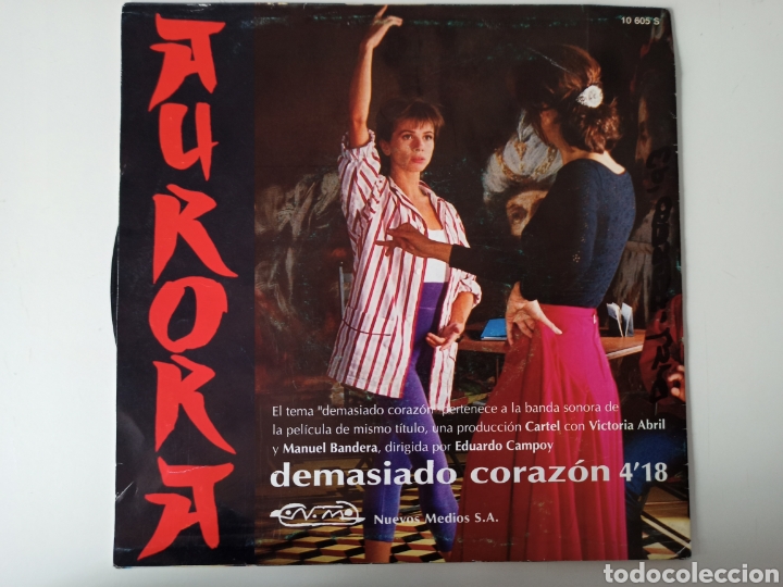 Discos de vinilo: Aurora - Demasiado coraz&oacute;n - Foto 2