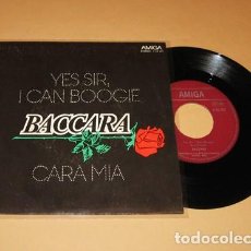 Discos de vinilo: BACCARA - YES SIR, I CAN BOOGIE / CARA MIA - SINGLE - 1977 - IMPORT. Lote 310887178
