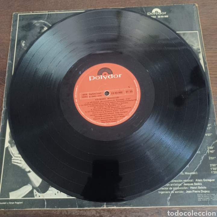 Discos de vinilo: GEORGES MOUSTAKI 1970 POLYDOR - Foto 4