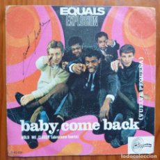 Discos de vinilo: EQUALS // BABY COME BACK // 1967 // SINGLE