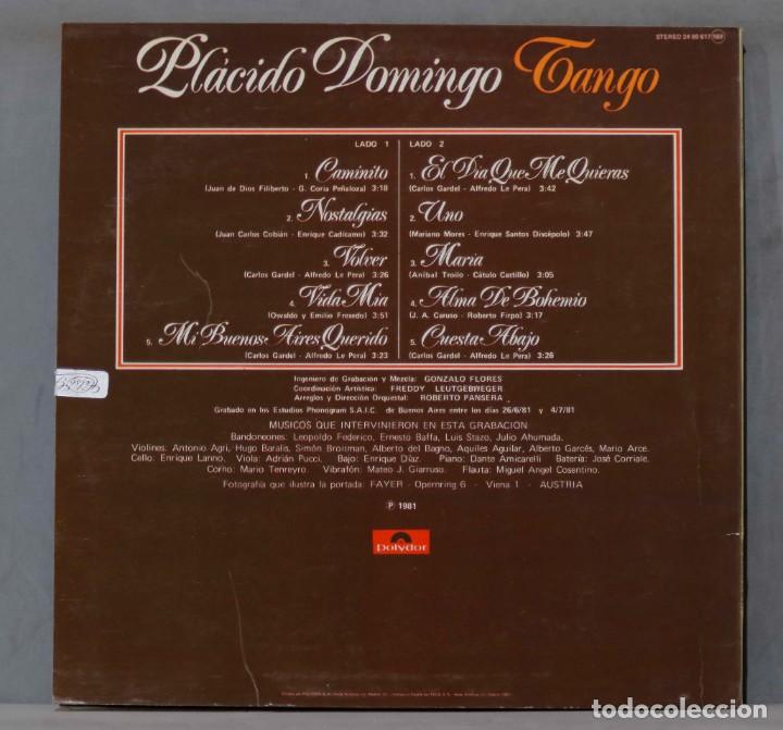 Discos de vinilo: LP. PL&Aacute;CIDO DOMINGO. TANGO - Foto 2