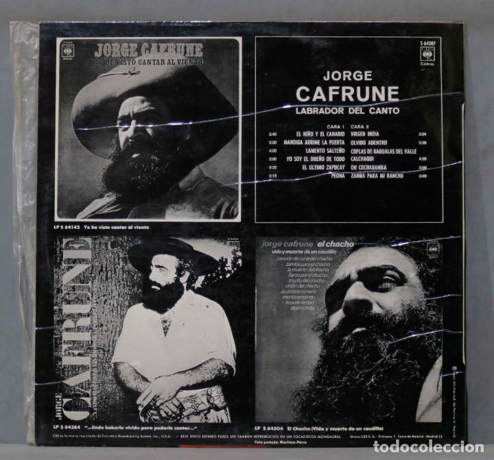 Discos de vinilo: LP. JORGE CAFRUNE. LABRADOR DEL CANTO - Foto 2