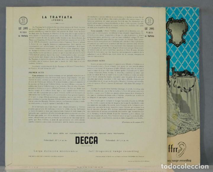 Discos de vinilo: 3 LP. LA TRAVIATA. VERDI. TEBALDI - Foto 4