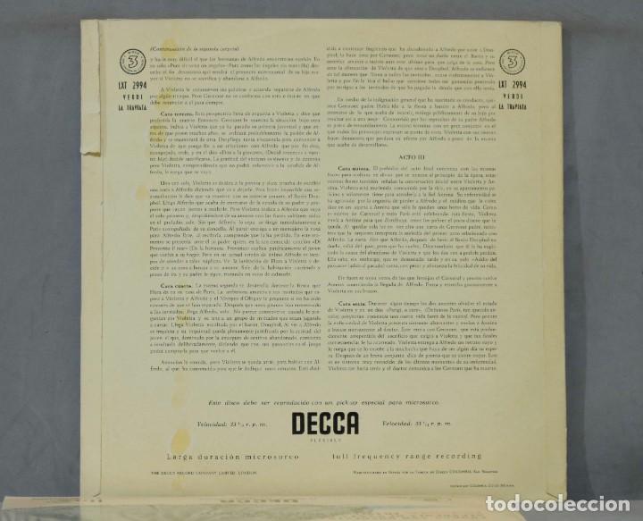 Discos de vinilo: 3 LP. LA TRAVIATA. VERDI. TEBALDI - Foto 6