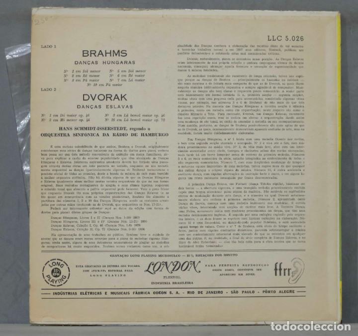 Discos de vinilo: LP. BRAHMS. DVORAK. DAN&Ccedil;AS HUNGARAS. ESLAVAS - Foto 2