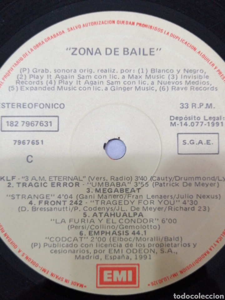 Discos de vinilo: ZONA DE BAILE - Foto 12