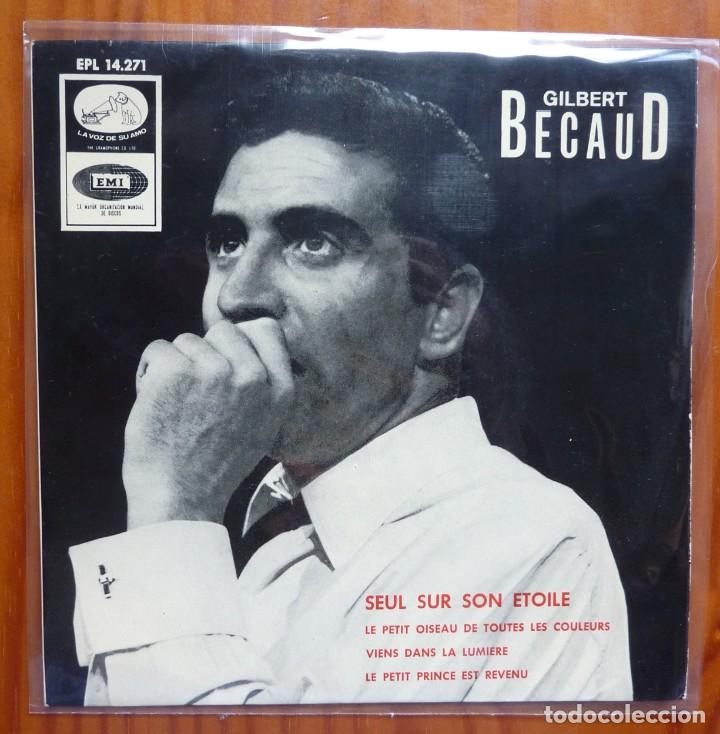 Discos de vinilo: GILBERT BECAUD / SEUL SUR SON ETOILE+3 / 1966 / EP - Foto 1