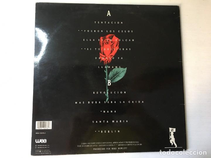 Discos de vinilo: LP LA UNION - TENTACION - 1990 ESPA&Ntilde;A - Foto 2