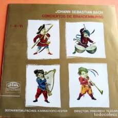 Discos de vinilo: LP - JOHANN SEBASTIAN BACH - CONCIERTOS DE BRADENBURGO - I - II - VI - DIM RECORDS 1967. Lote 337157948