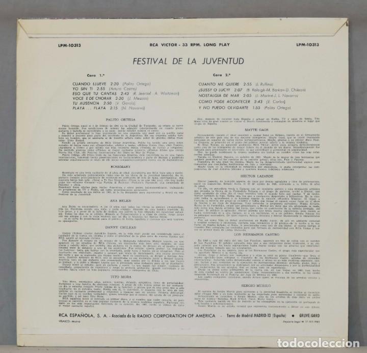 Discos de vinilo: LP. FESTIVAL DE LA JUVENTUD - Foto 2