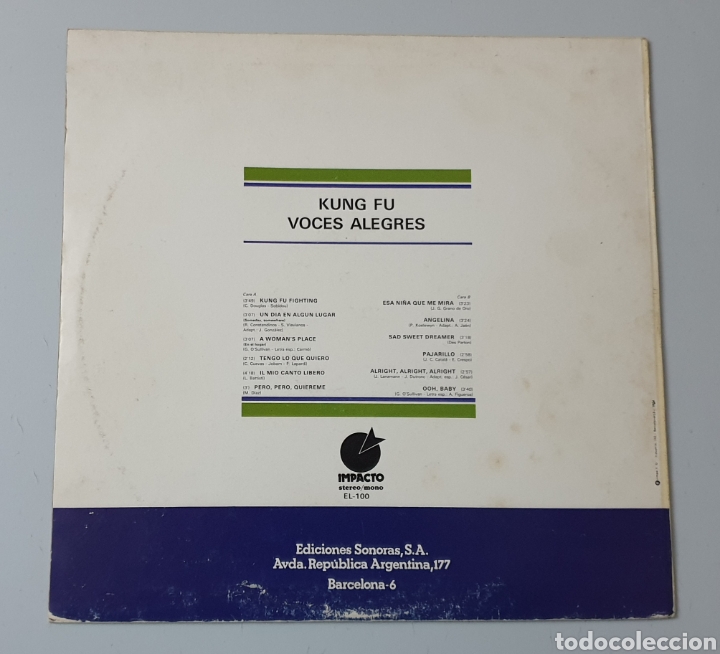 Discos de vinilo: LP VOCES ALEGRES - Kung Fu (Impacto, 1974) - Foto 3
