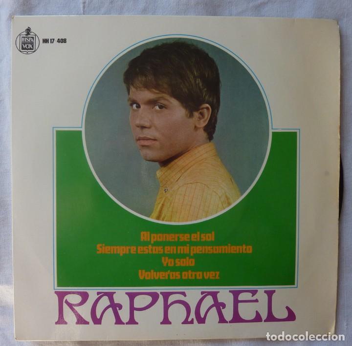 Discos de vinilo: RAPHAEL // AL PONERSE EL SOL +3 // 1967 // EP - Foto 1