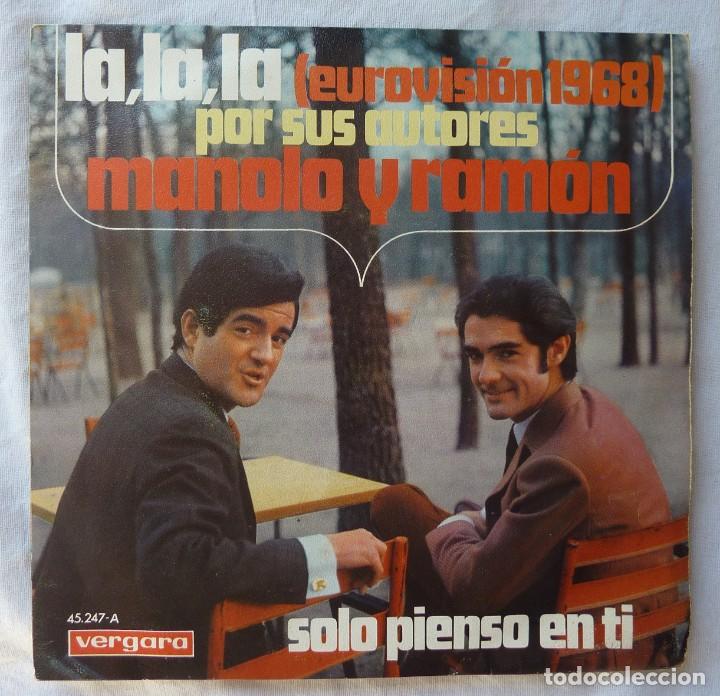 Discos de vinilo: MANOLO Y RAMON // LA LA LA // 1968 // SINGLE - Foto 1