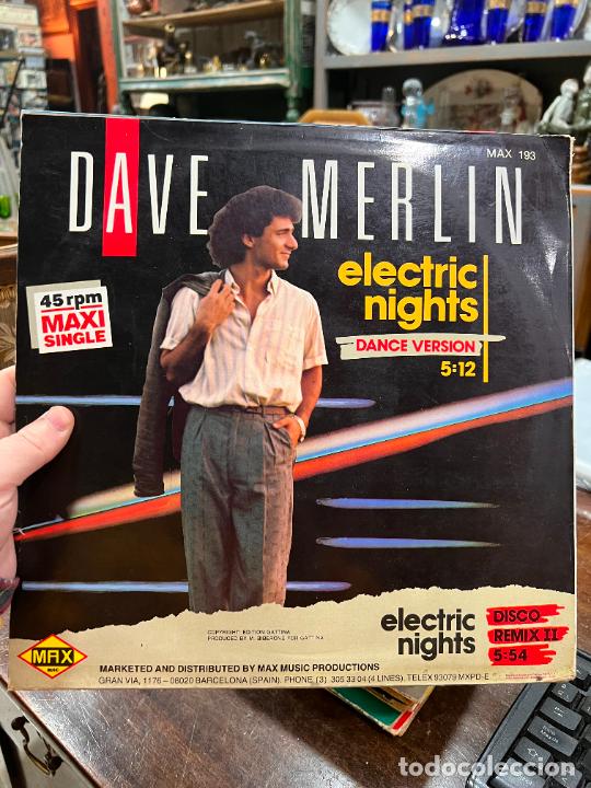 Discos de vinilo: LP DAVE MERLIN - ELECTRIC NIGHTS - Foto 2