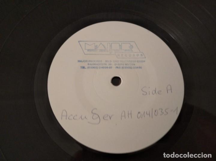 Discos de vinilo: // Accuser &ndash; Double Talk - test pressing ATOM H 014/035-1 - Germany - Foto 2