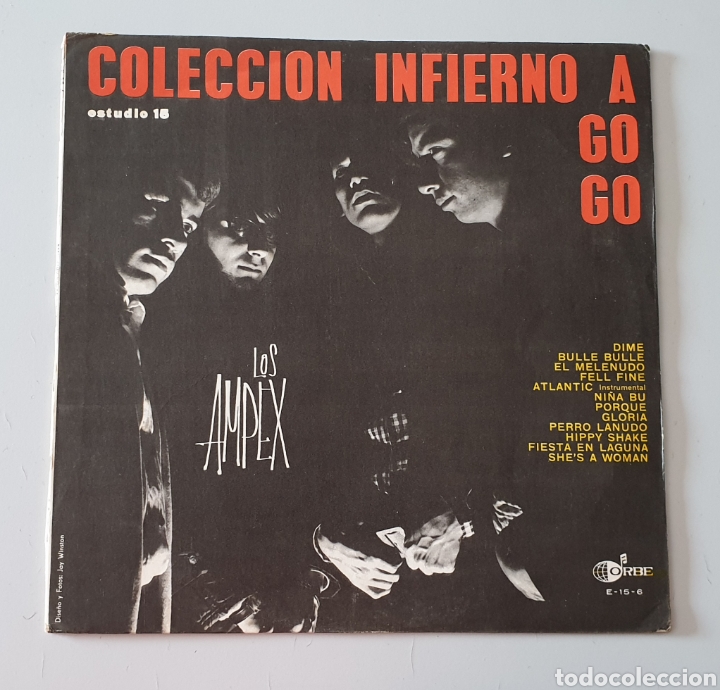 Vinyl records: LP LOS AMPEX - Coleccion Infierno A Go Go (Colombia - Studio 15 - 1966) ULTRA RARO Garage Punk