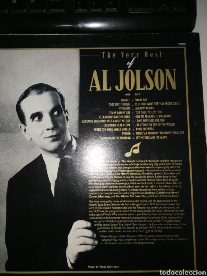 Discos de vinilo: Al Jolson 20 greatest hits - Foto 3