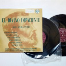 Discos de vinilo: 2 LP: EL DIVINO IMPACIENTE (RCA, 1958) JOSÉ Mª PEMÁN; ENRIQUE DIOSDADO, RICARDO CALVO, MARY CARRILLO. Lote 337497053