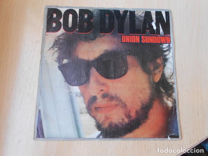 Discos de vinilo: BOB DYLAN, SG, UNION SUNDOWN, A&Ntilde;O 1983 PROMO - Foto 1
