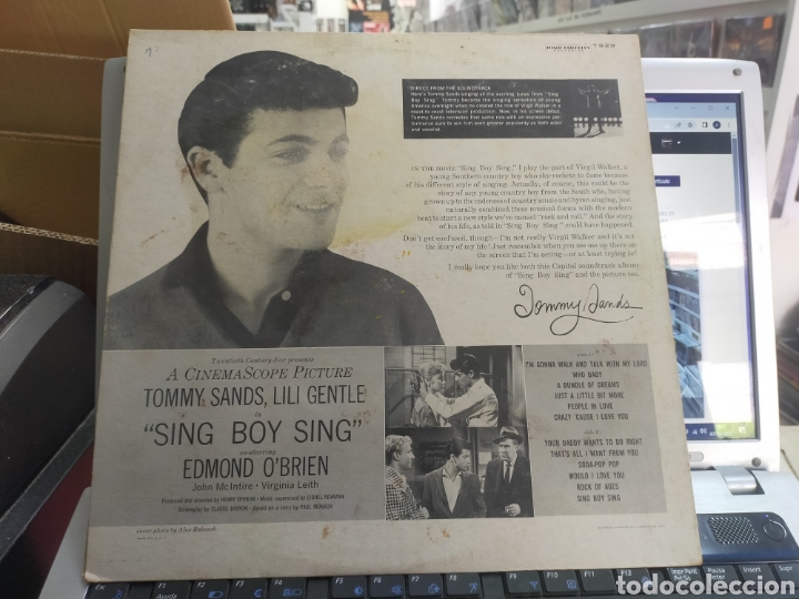 Discos de vinilo: Tommy sands LP Sing boy Sing b.s.o. u.s.a. - Foto 2