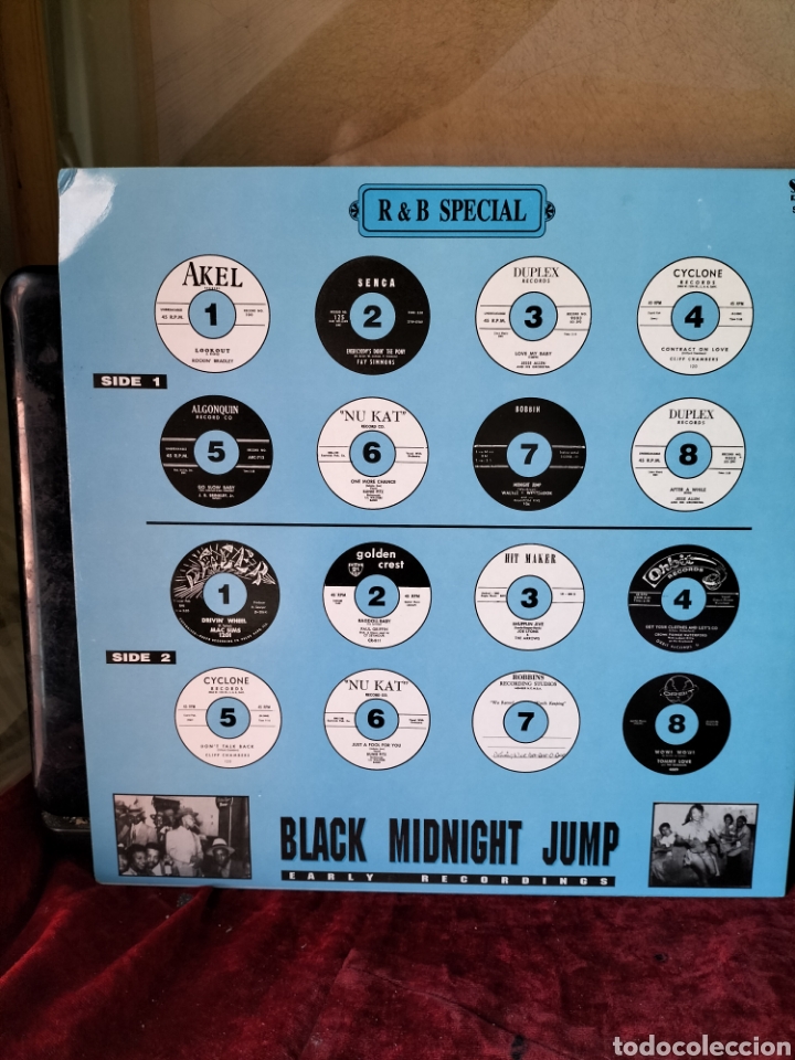 Discos de vinilo: BLACK MIDNIGHT JUMP R& B 16 DARK SINGLES - Foto 2