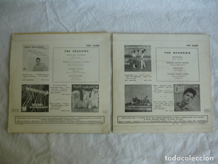 Discos de vinilo: 2 EPs vinilo The Shadows, Guitar Tango, Mustang, rock inter - Foto 3