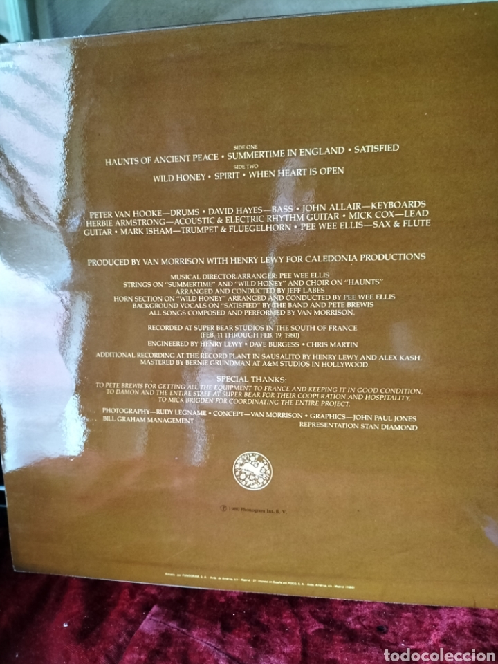 Discos de vinilo: VAN MORRISON 1980 Copia Spain - Foto 2