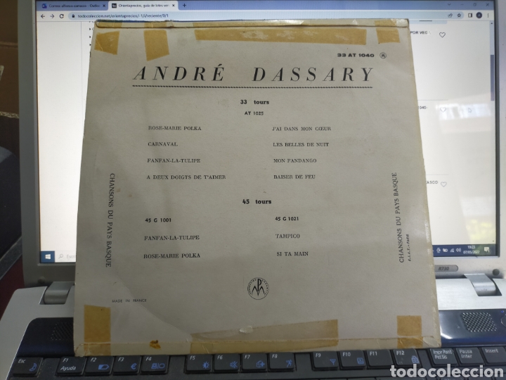 Discos de vinilo: Andr&eacute; dassary LP 10 chansons du pays basque francia - Foto 2