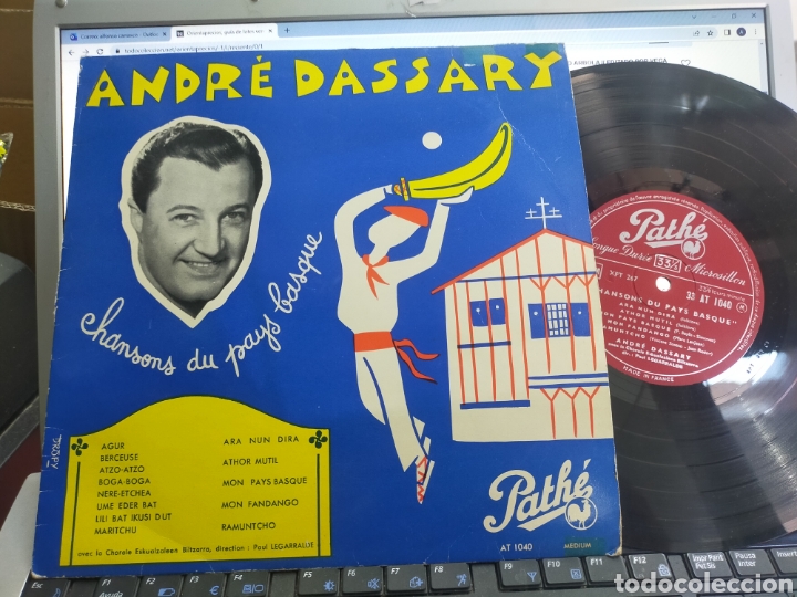 Discos de vinilo: Andr&eacute; dassary LP 10 chansons du pays basque francia - Foto 1