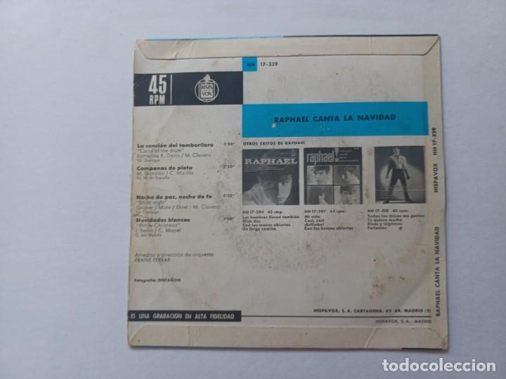 Discos de vinilo: RAPHAEL - CANTA LA NAVIDAD EP 1965 4 TEMAS - Foto 3