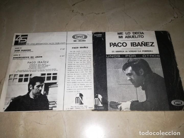 Discos de vinilo: LOTE DE 2 SINGLES DE PACO IBA&Ntilde;EZ - Foto 2